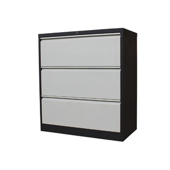 Knock Down Structure Metal 3 Wide Drawer Storage Lateral Filing