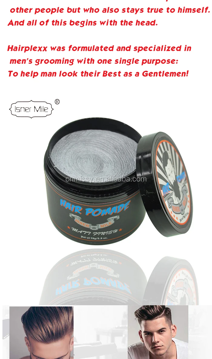 OEM/ODM Mens Matt Finish Strong Hold Thickened Modern Hair Styling Pomade Paste Clay Mud Cream Wax