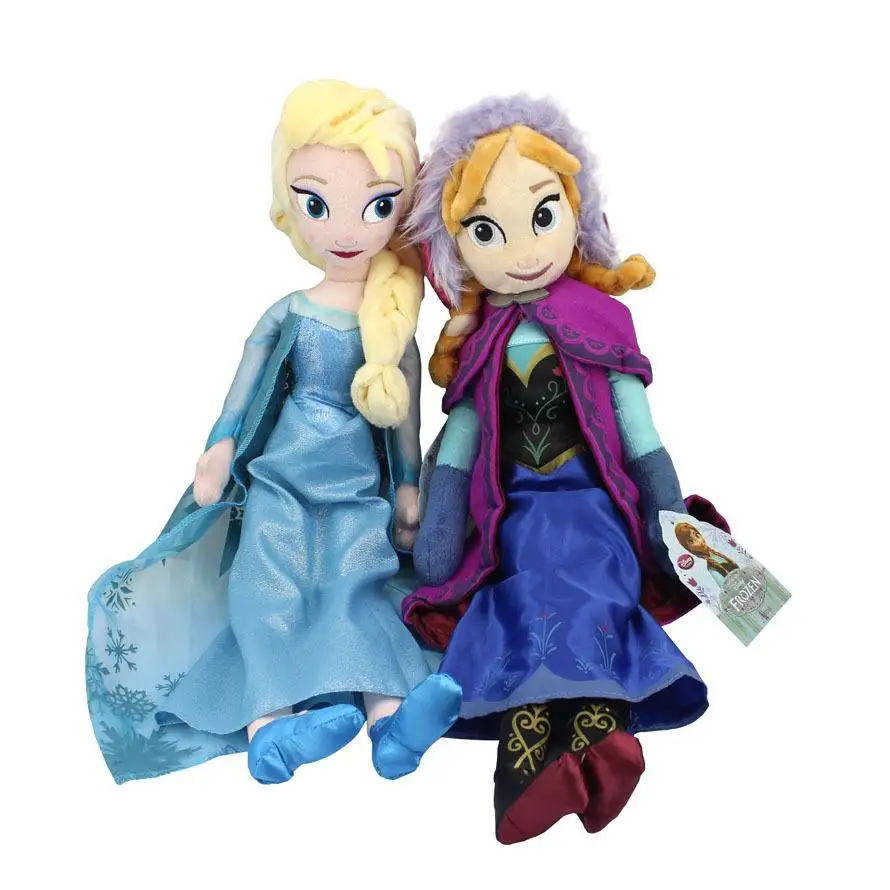 frozen anna and elsa plush dolls