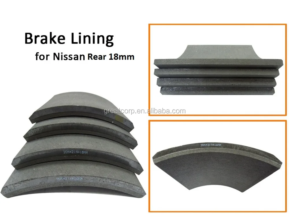Undrilled Rear Drum Brake Lining For Japanese Truck Buy Brake Lining