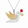 Factory direct sale silver jewelry supplier gold flying pigenon pendant
