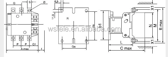 CJX2-D115 ac contactor dimension.jpg