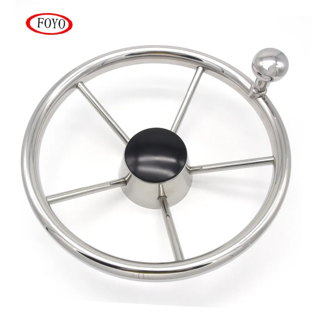 Universal Premium Marine Pontoon Boat Yacht Steering Wheel 5 Spoke 25 ...