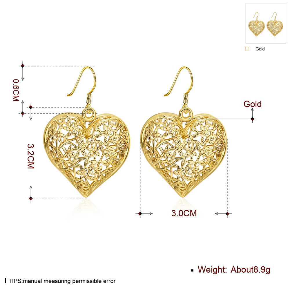 Saudi Gold Jewelry Fashion Design Hanging Earrings Women Hollow Out ...