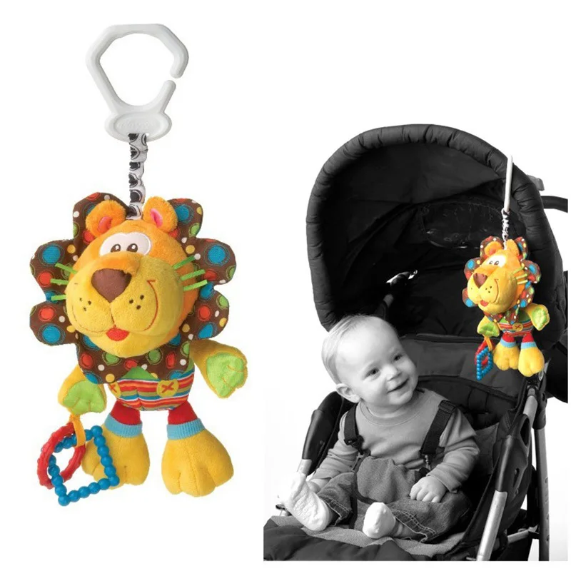 New Arrive Baby Infant Lion Activity Spiral Bed Pram Hanging Educational Plush Toys Gifts