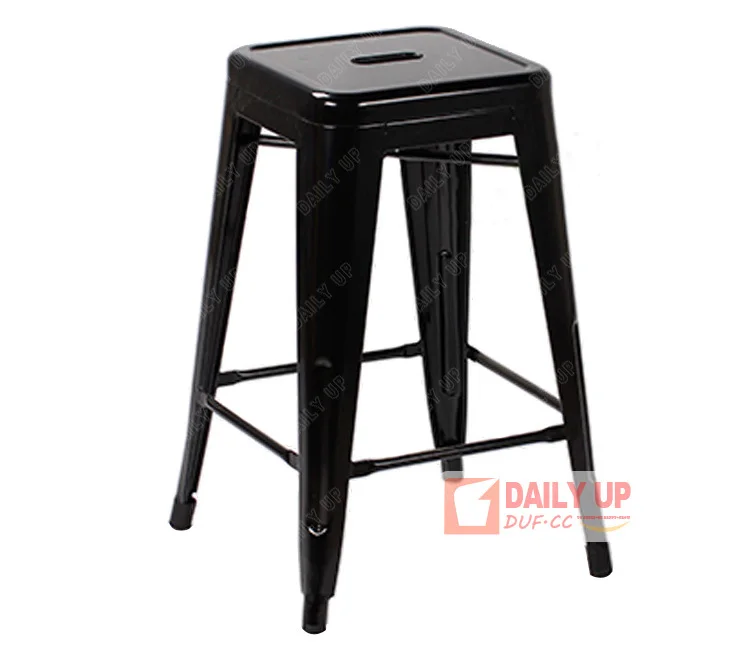 Stackable Iron Cafe Chair Vintage Furniture for Restaurants Outdoor Bar-Stools-Wholesale