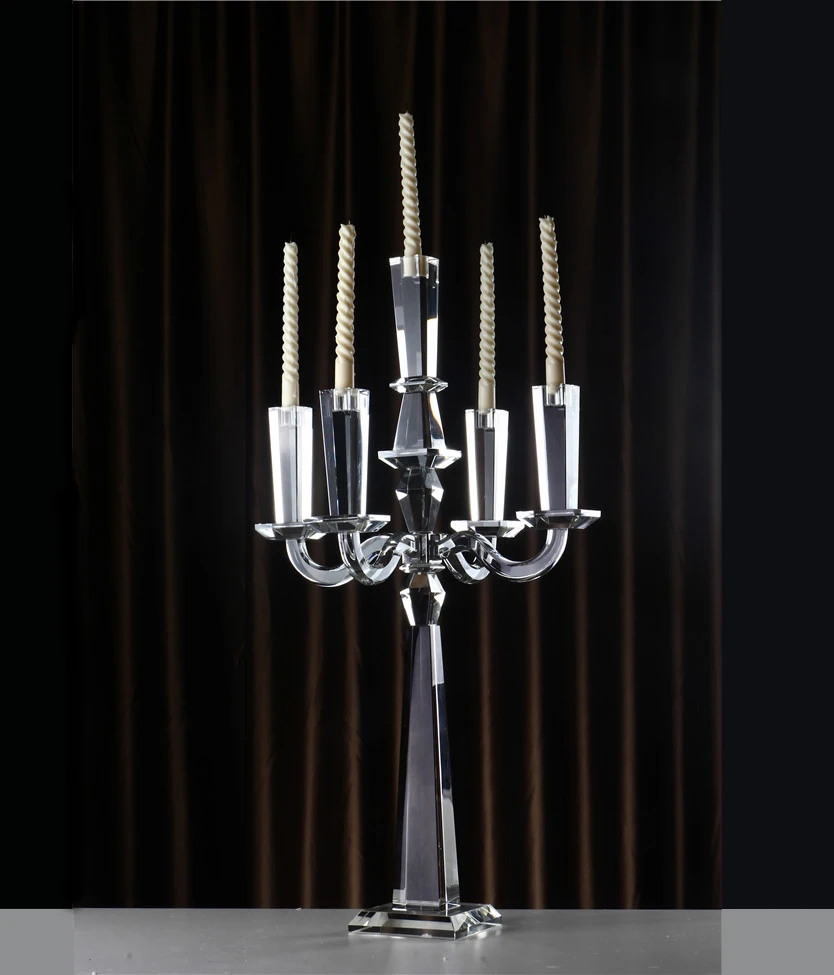 Wholesale Clear Candle Holder 5 Heads Cheap Glass Crystal Votive Candle