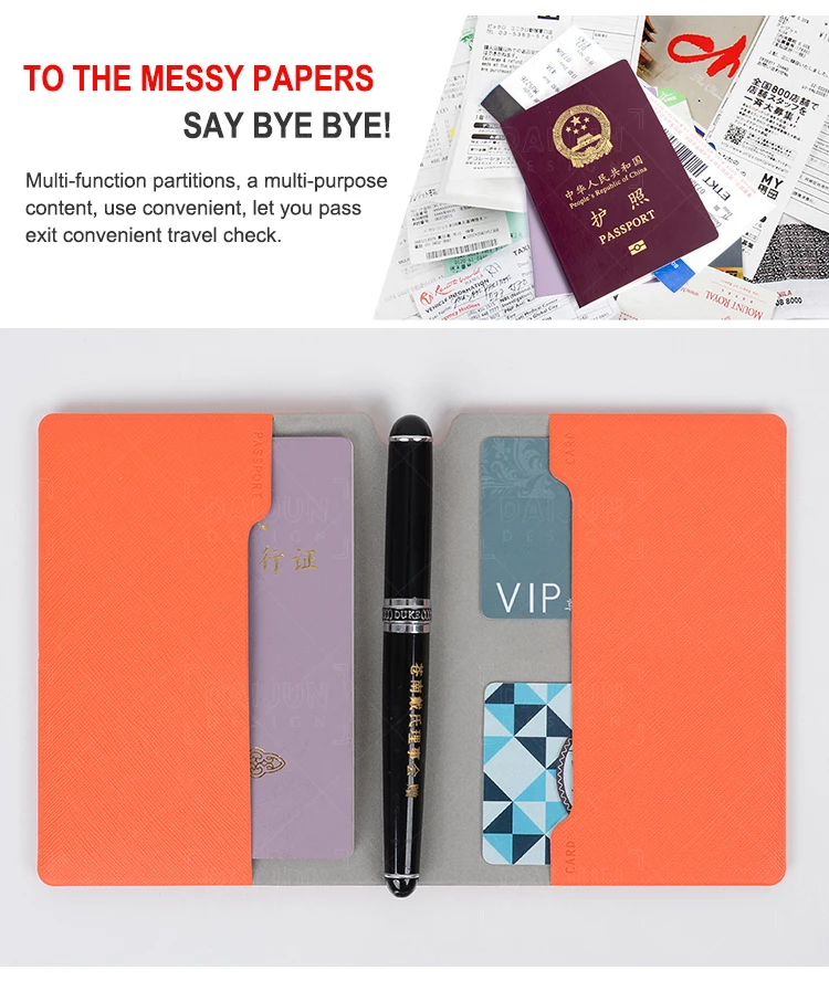 Travel Accessories Wholesaleb Custom Leather Passport Cover Tarjetero