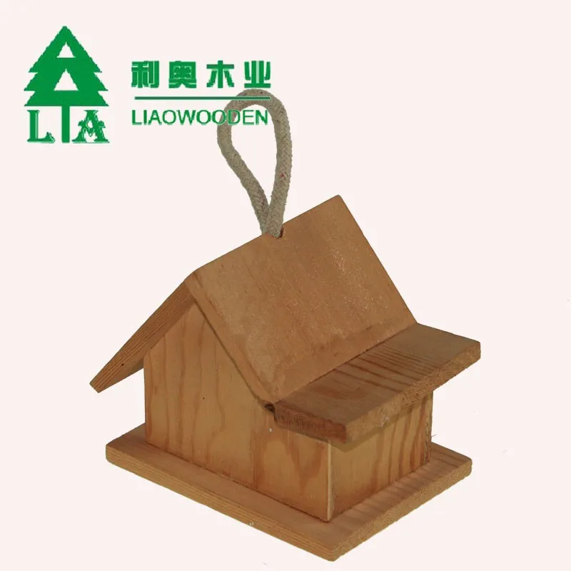 Art minds wooden crafts birdhouse wholesale , Window Mounted Outside Backyard mini wooden birdhouse for christmas decoration