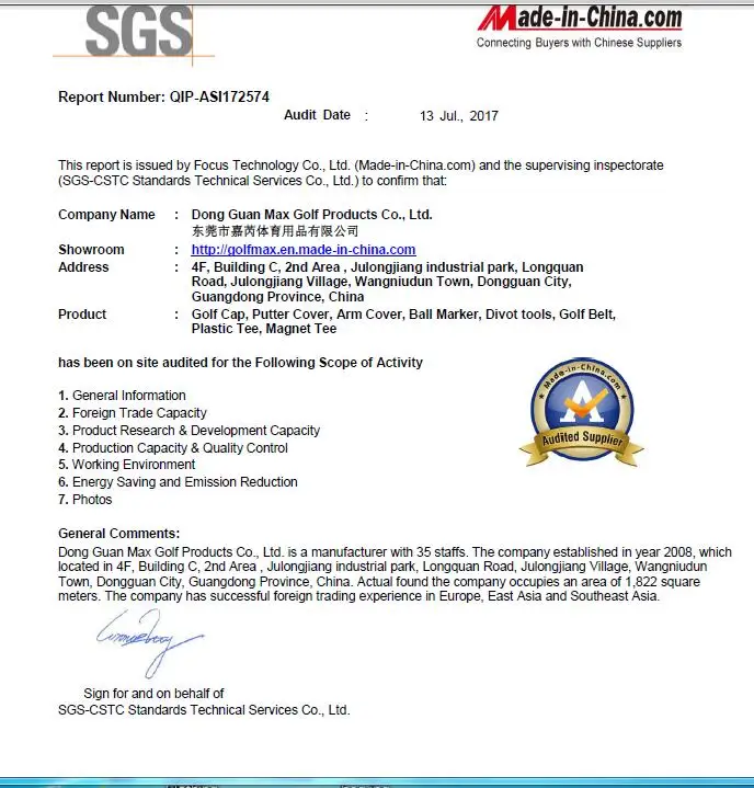 Hot Selling Golf Ball Marker Magnetic Golf Hat Clip