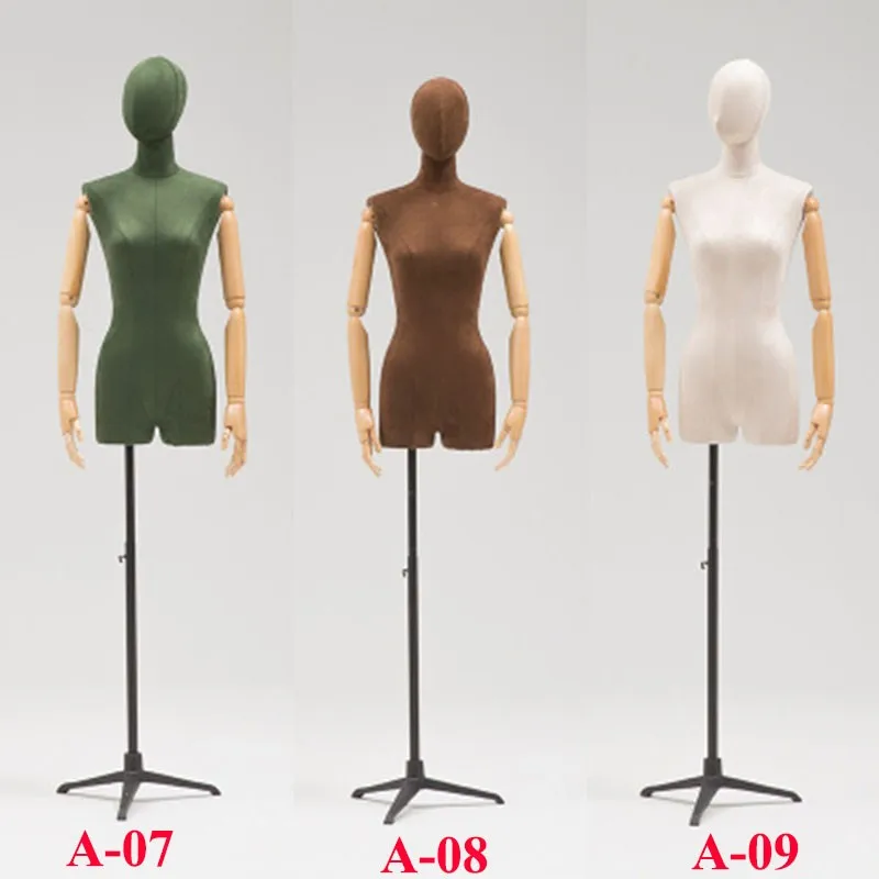 Xinji Plastic Half Body Manikin Torso Mannequin Female Fabric