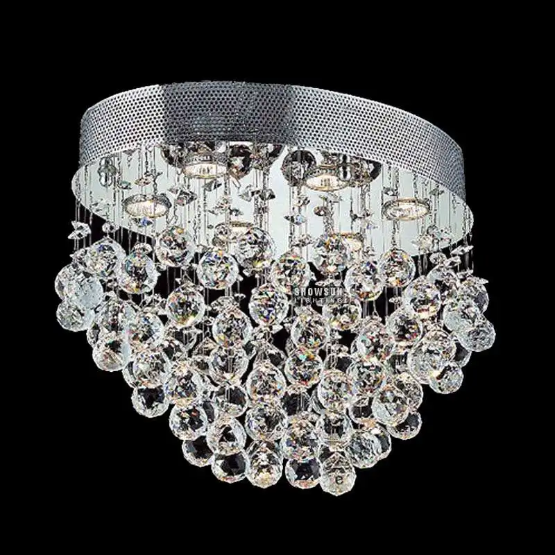 home decoration 6 lights mount chandelier crystal ceiling lamp