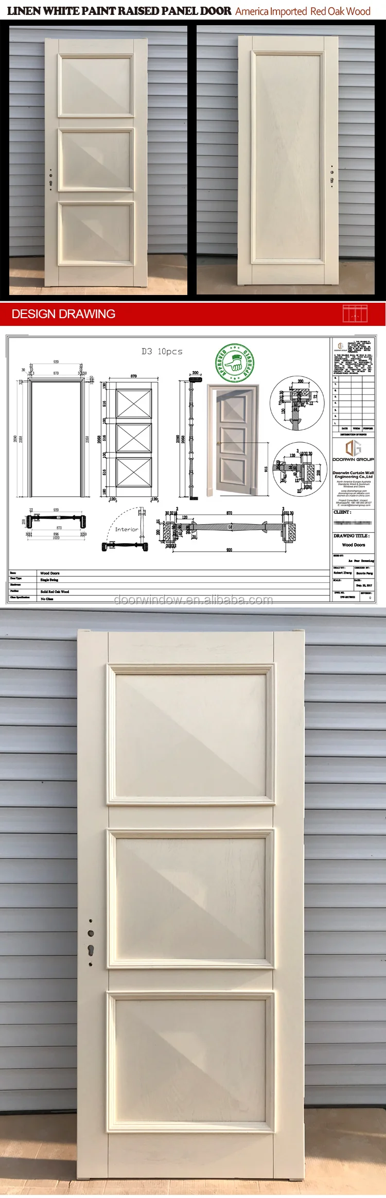 Timber Door Design Internal Solid Panel Wooden Doors