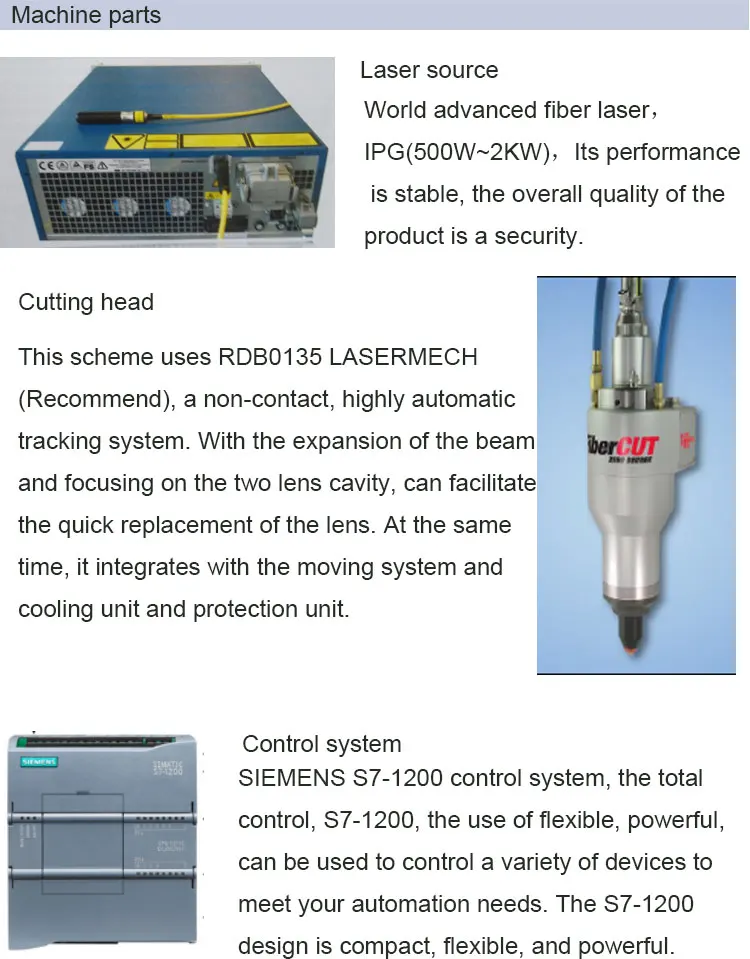 500W 3D Laser Cutting Machine for 5mm carbon steel & 3mm stainless steel processing