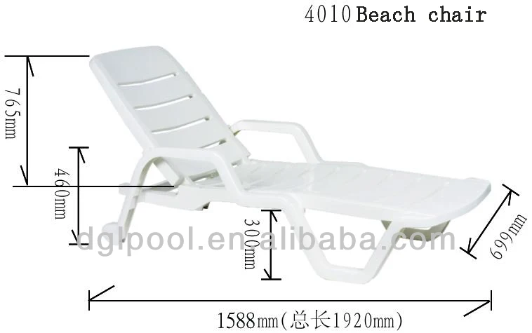 Pool White Plastic Sun Lounger Beach Chair Sun Lounger Plastic Beach Chair