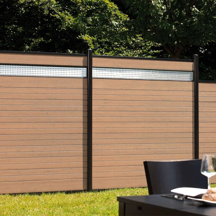 Пластиковый забор под дерево фото и цена WPC waterproof outdoor hot seller eco friendly wpc fence Alibaba.com