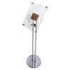 Custom metal acrylic floor display stand round base pop display stand for exhibition
