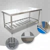 Industrial kitchen equipment stainless steel work table with under shelf