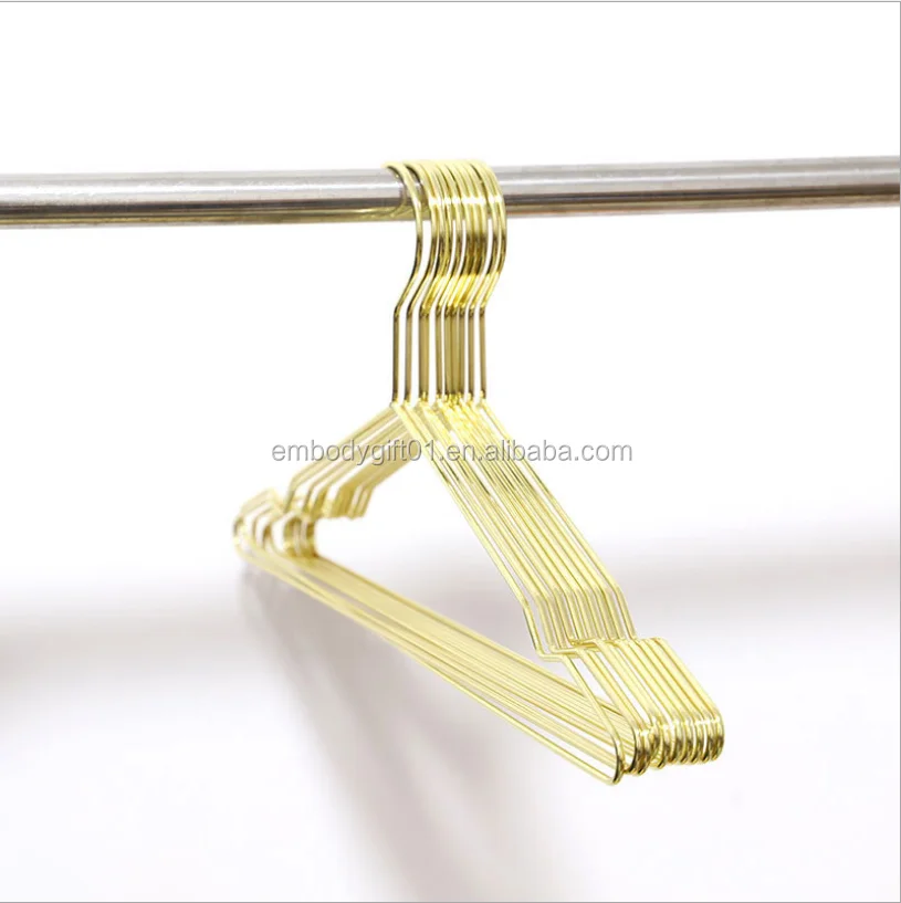 Trendy Metal Wire Rose Gold Clothes Hangers Stand For Clothes And Coat