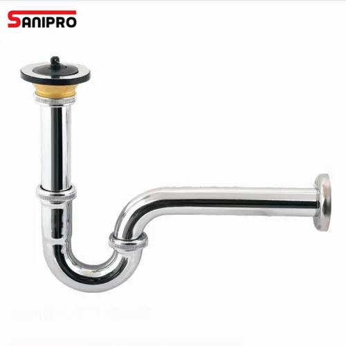 Sanipro Stainless Steel Ptrap Toilet Siphon Chrome Plated With Sink