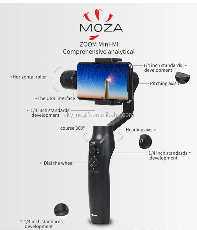 Moza Mini Mi 3-axis Handheld Smartphone Gimbal Stabilizer For Mobile