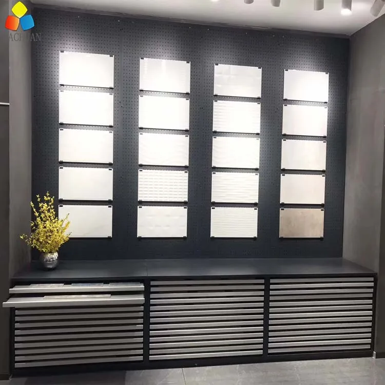 Showroom Granite Sliding Display Rack - Elegant & Durable