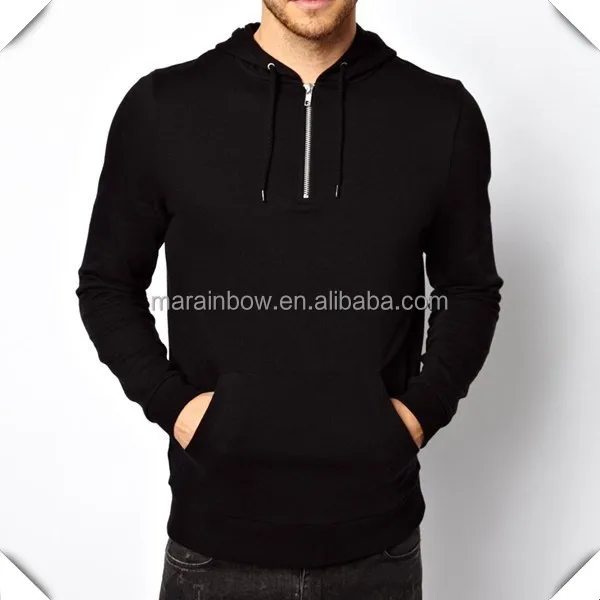 plain black quarter zip