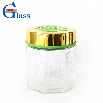 Octagonal Engraved Glass Jars With Decorative Lids Wholesale Buy