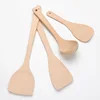 2019 High Quality Beech wooden kitchen 4 utensil set Wood Turner Wood cook Spatula