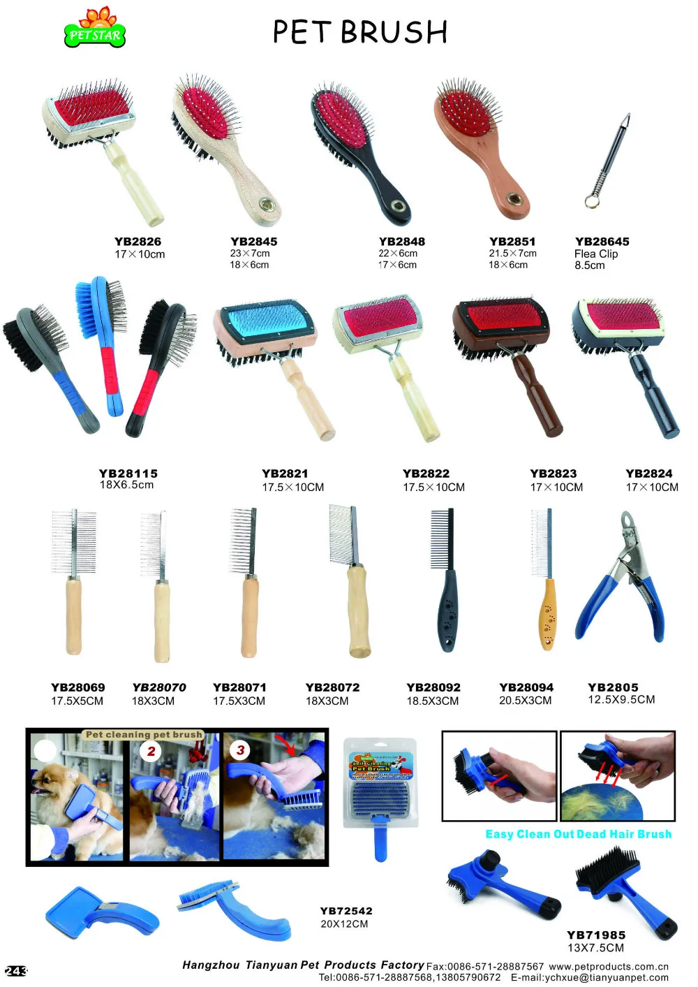 Factory Supply Pet Groomer Dog Grooming Tool Dog Grooming Brush And