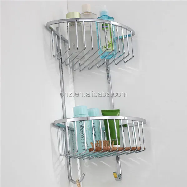 8811 304 de acero inoxidable cestas de almacenamiento para baño montado