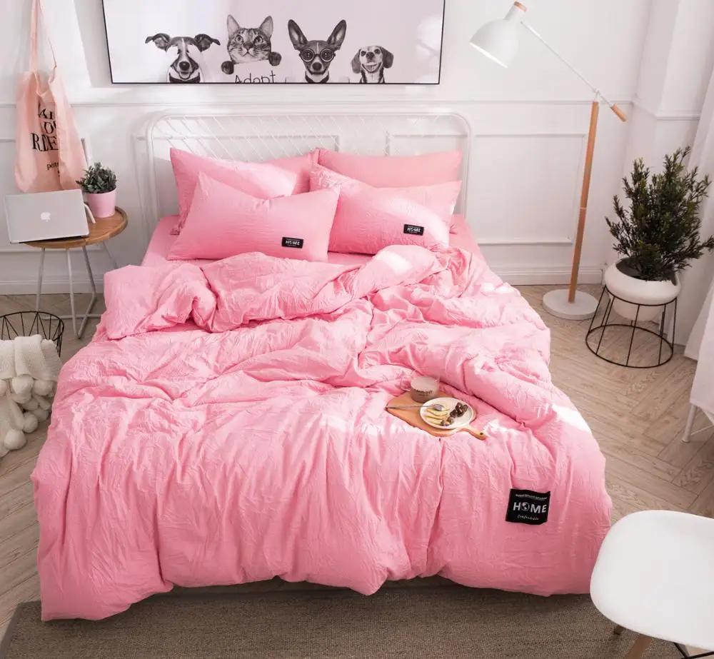 Korean Style 100 Polyester Cheap Factory Fabric Motel Bedclothes