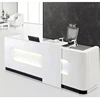 LED light modern design reception desk office reception counter design