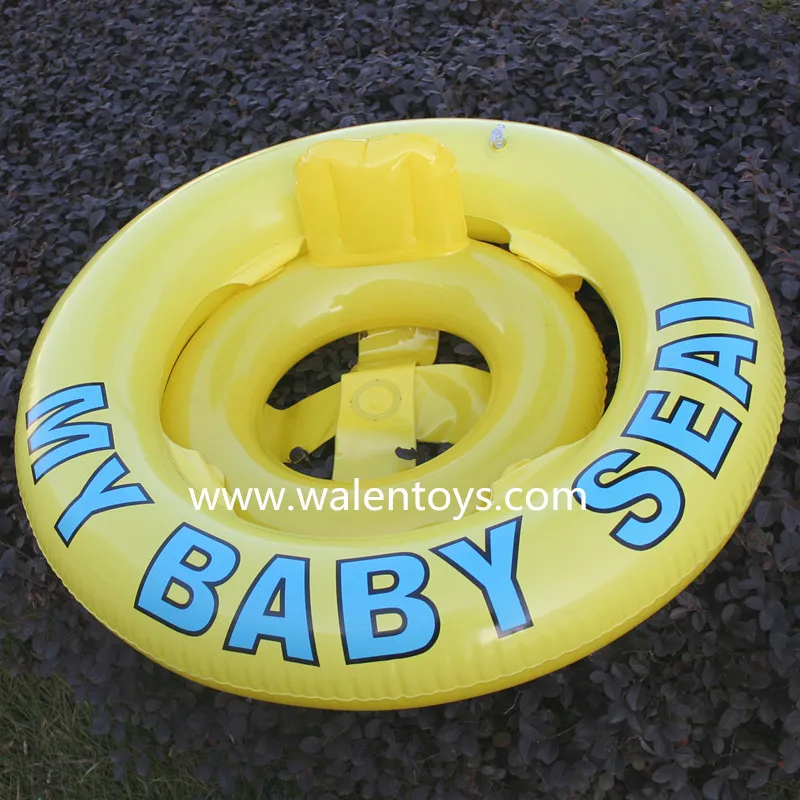 Blue Baby Inflatable Swim Ring Seat Float Seat Boat With Car Wheel Toys Buy Inflatable Swim