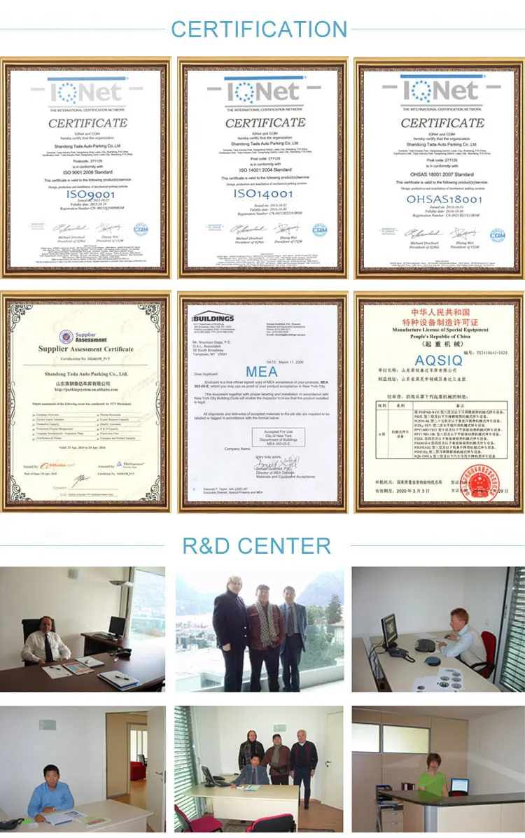 CE certificated puzzel parking system and automatic parking system