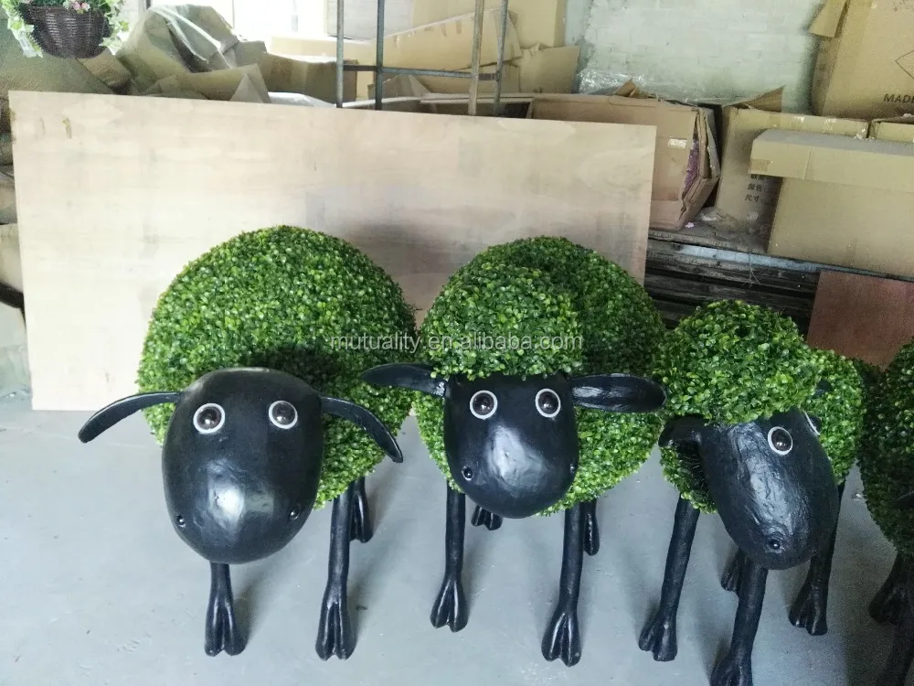 Endearing Numbers Of Sheep Artificial Topiary Animal Topiary Frame For
