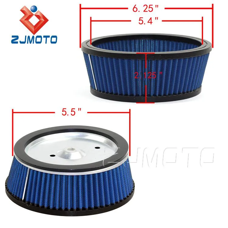 Round Tapered Foam Air Filter Hd0800bu Replacement Motorcycle Air