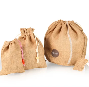 Hot New Design Linen Round Jute Bag/burlap Bags With Round Bottom For ...