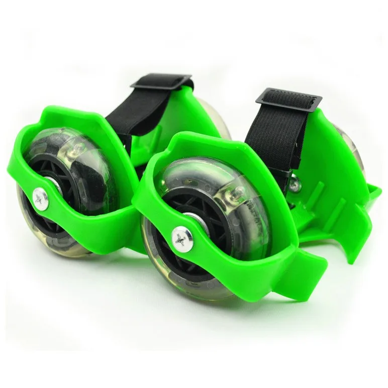Adjustable Heel 2 Wheels Flashing Skate Roller With Led Lights Shoes