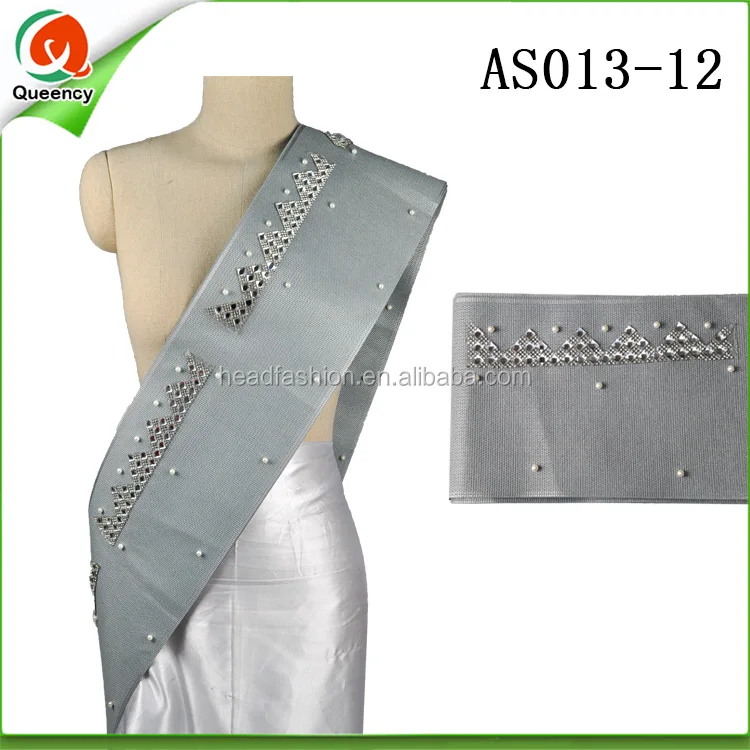 beaded aso oke fabric