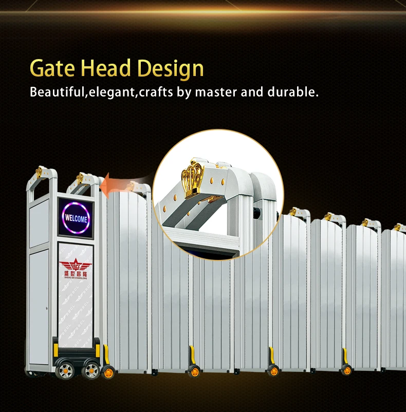 China famous brand Aluminum alloy automatic folding gate for factory--L1531