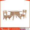 Cubby Plan BWMS-009 study cheap solid wooden kid set table and chair