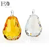 H&D Attractive Crystal Glass Pear Group Pair Gold Plated Furnishing Craft for Home and Wedding Decoration