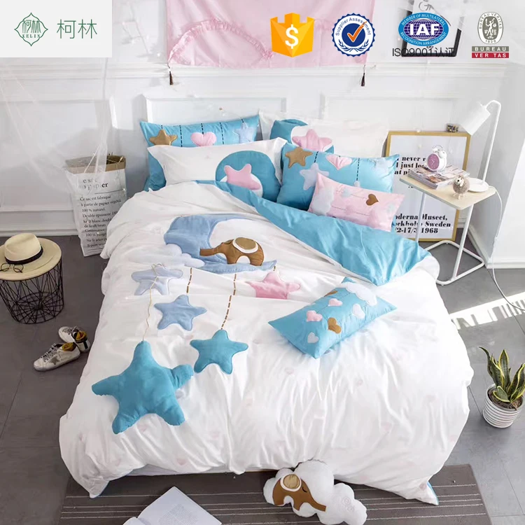 Luxury Cozy 4pcs Cheap Cotton Kids Bedding Set For Home Use