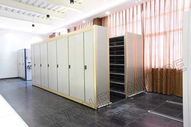 Steel Trackless Free Shuttle Moving File Shelves Mass Cabinet