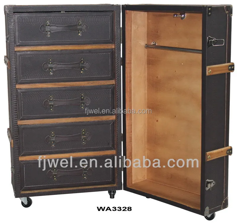 Antique Wardrobe Steamer Trunk Buy Vintage Steamer Trunk Leather