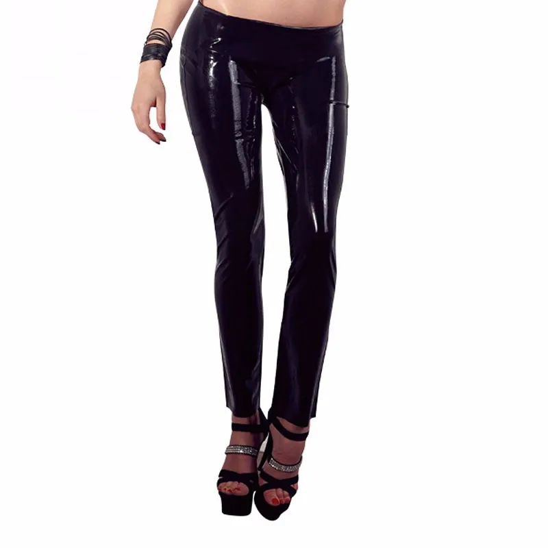 wet look vinyl leggings