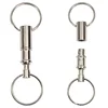 Outdoor Dual Detachable Pull Apart Quick Key Chain Key Rings Split Lock Holder