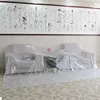 Clear plastic dust sheet drop cloth for painting projection