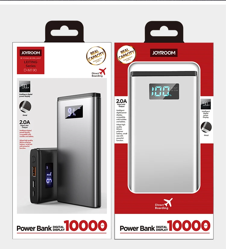 Joyroom wholesale consumer electronics metal portable charger smart mini powerbank 10000mah - ANKUX.COM